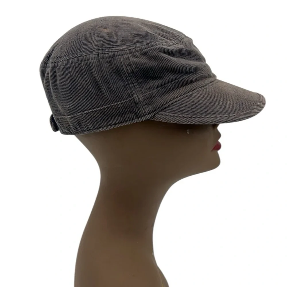 Carhartt Corduroy Cap in Gray with Pink Embroidery adjustable